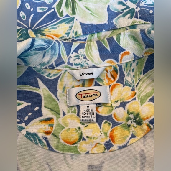 TALBOTS Jacket Women's Tropical Hibiscus Floral Button Down - Picture 2 of 12